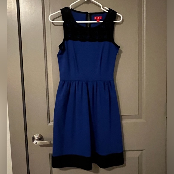 Elle Dresses & Skirts - Royal Blue Elle with black embroidery detail dress - Size 2